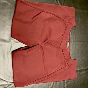 Express Maroon Columnist Ankle Pants